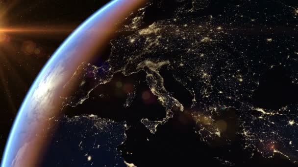 L'Europa di notte — Video Stock