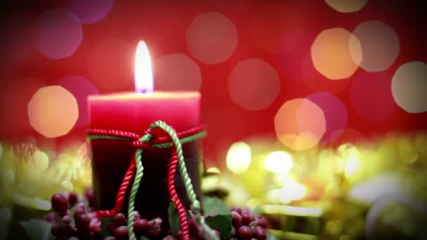 Vánoční svíčka a červená světla