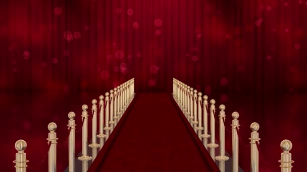 Red carpet entrance — Stock Video