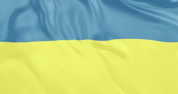 Ukrayna Bayrağı Animasyon Sallıyor Ukrayna Bayrağı Kusursuz Döngü Ukrayna Bayrak — Stok video