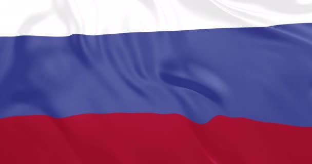 Die Russische Flagge Weht Animation Die Russische Flagge Nahtlose Looping — Stockvideo