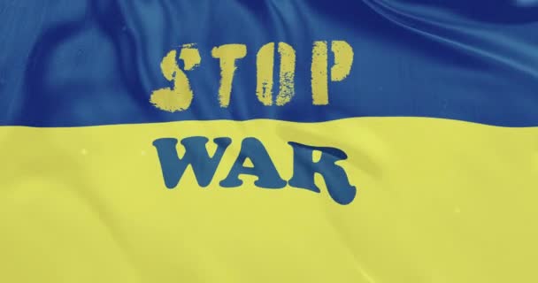 우크라 Stop War Text 흔들어 우크라이나 에서의 전쟁을 멈춰라 우크라이나 — 비디오