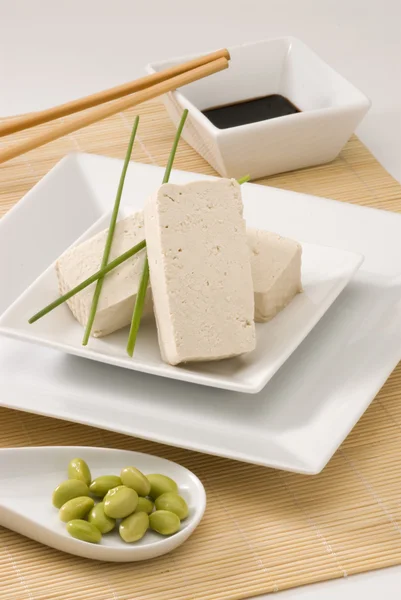 Tofu. Sojaprodukte. — Stockfoto