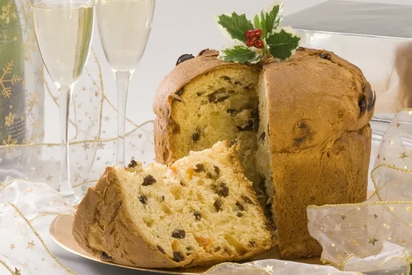 Docinho de Natal. Panettone. . — Fotografia de Stock