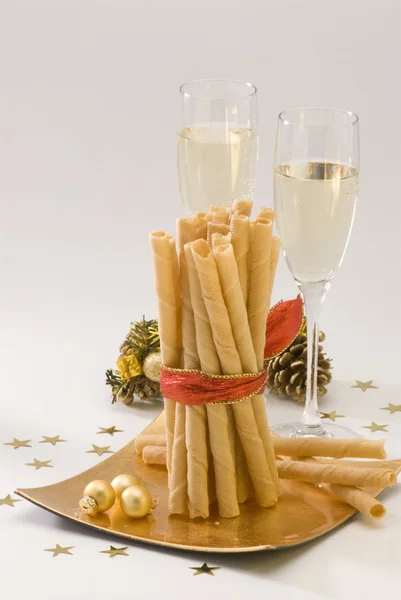 Christmas Sweet. Neules. — Stock Photo, Image