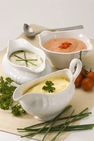 Assorted sauces. — Stock Photo, Image