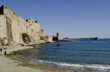 Collioure. kıyı alanı vermilyon. Fransa.