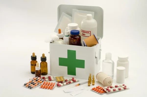 Open first aid kit — Stock Photo, Image