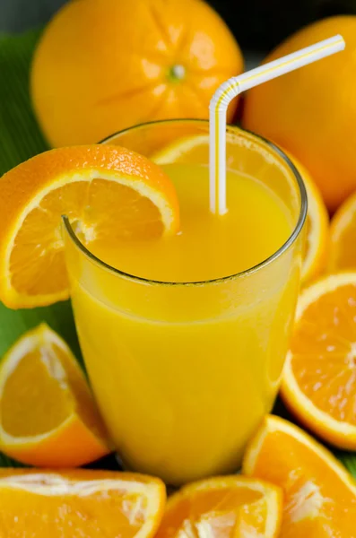 Orange juice in a glass. — Stock Photo, Image