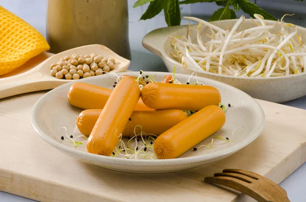 Vegetarische tofu worst. — Stockfoto