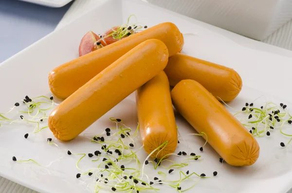 Vegetarian tofu sausage. — Stock Photo, Image