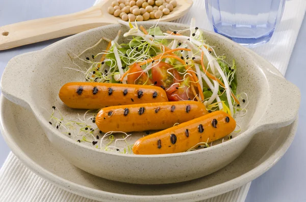 Vegetarische tofu worst. — Stockfoto