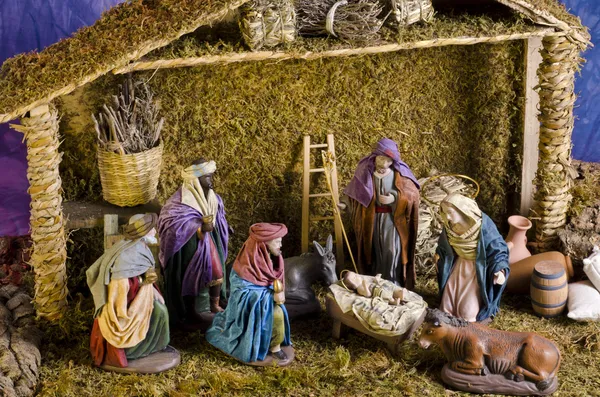 Scène de Noël Natif — Photo