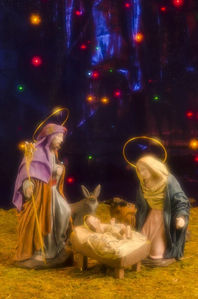 Scène de Noël Natif — Photo