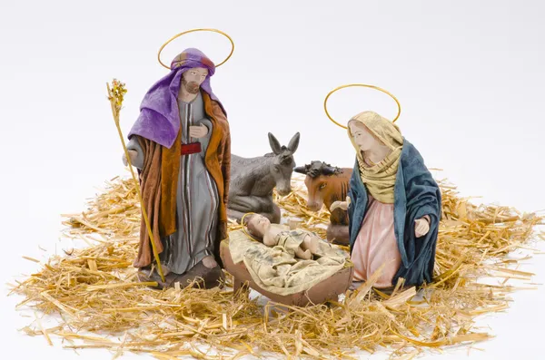 Kerst nativy scène Rechtenvrije Stockfoto's