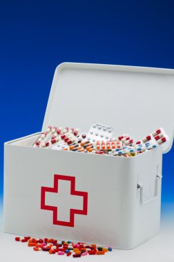 İlk yardım kutusu.