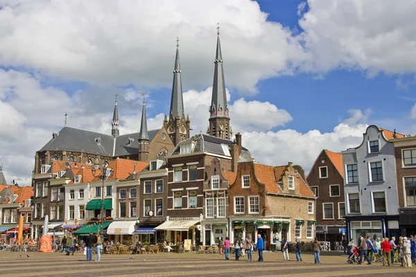 Şehir merkezini Delft Hollanda Telifsiz Stok Fotoğraflar
