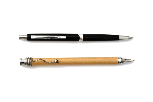 Wooden pen and mechanical pencil — Stock Photo, Image