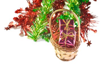 Noel süslemesi beyazda izole edilmiş