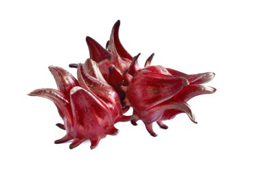 roselle üzerinde beyaz izole