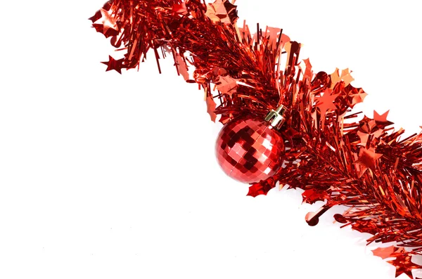 Piros labdát karácsonyi díszek — Stock Fotó