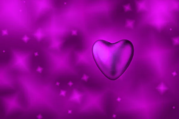 Фиолетовое сердце, фиолетовый фон — стоковое фото
