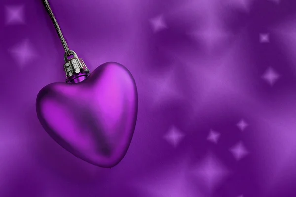 Lavender heart and background — Stock Photo, Image