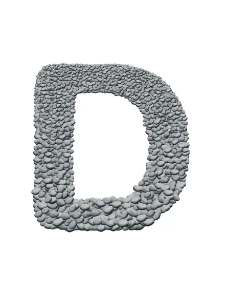 Alfabeto con textura de piedra sobre fondo blanco —  Fotos de Stock