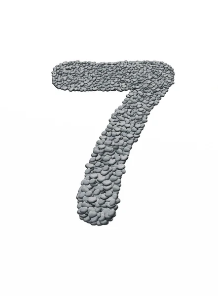 Алфавит, число 7 с каменным фоном — стоковое фото