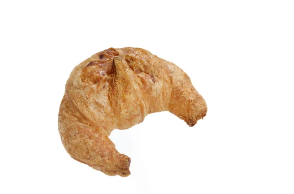 Croissant fresco isolado no fundo branco — Fotografia de Stock