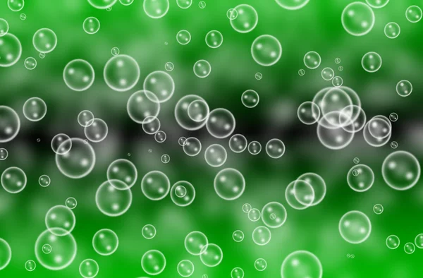 Texture de bulles abstraites et fond vert — Photo