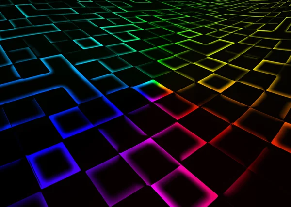 Abstrato quadrado pixel mosaico colorido fundo — Fotografia de Stock