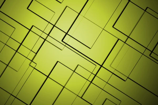 Abstract lines square with yellow background — Stock Photo, Image