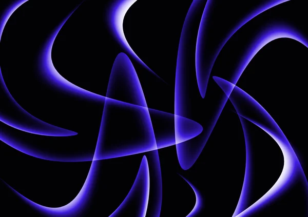 Abstrakt med blå kurva på mörk bakgrund — Stockfoto