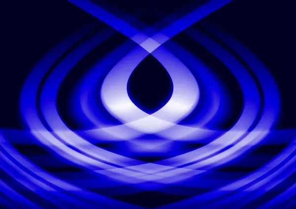 抽象曲线的蓝色背景 — 图库照片