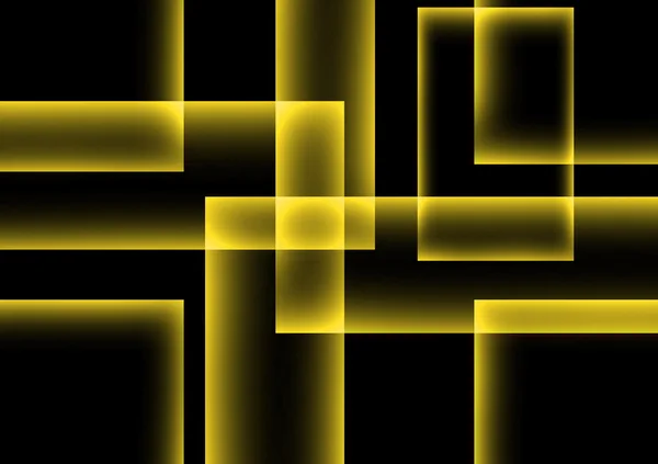 Abstraktes Quadrat gelb auf dunklem Hintergrund — Stockfoto