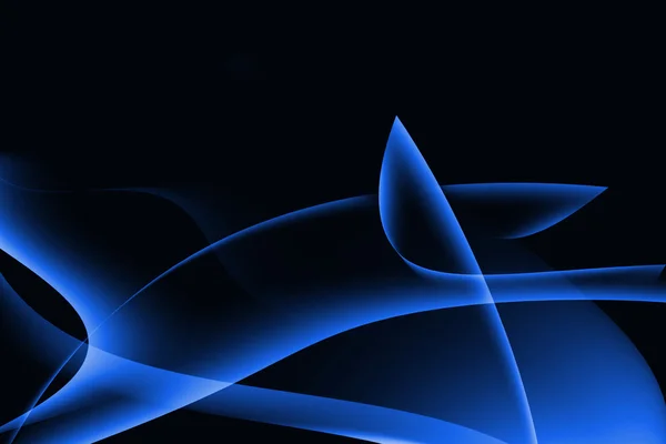 Curva abstrata azul sobre fundo escuro — Fotografia de Stock