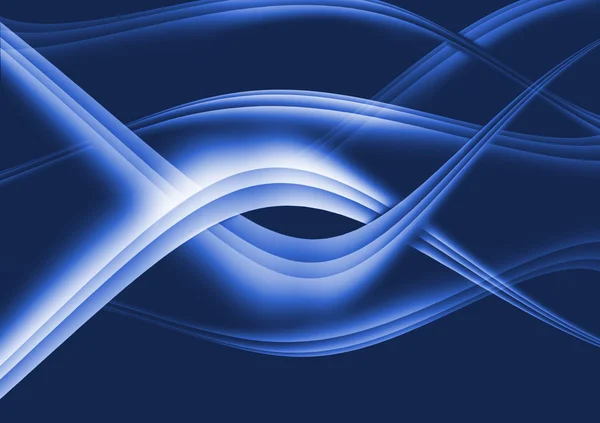 Desenho abstrato azul com fundo ondulado e curva — Fotografia de Stock