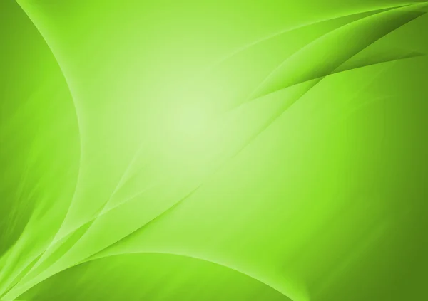 绿色抽象线条曲线背景 — 图库照片