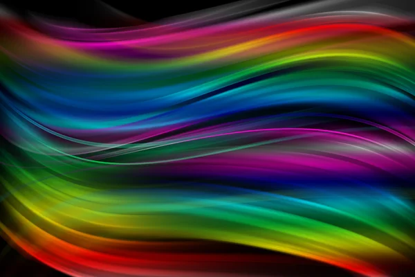 Linhas abstratas coloridas no fundo escuro — Fotografia de Stock