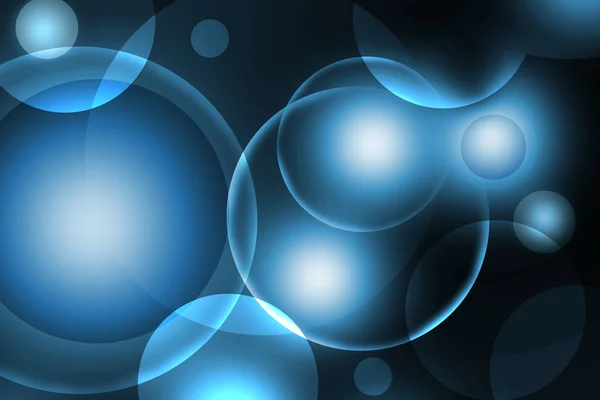 抽象的な線と円の青色の背景 — ストック写真