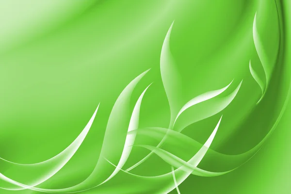 抽象曲线绿色背景 — 图库照片