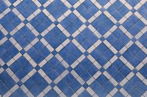 Blue ceramic tiled floor texture background — Stock Photo, Image