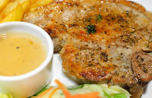 Vepřový steak — Stock fotografie