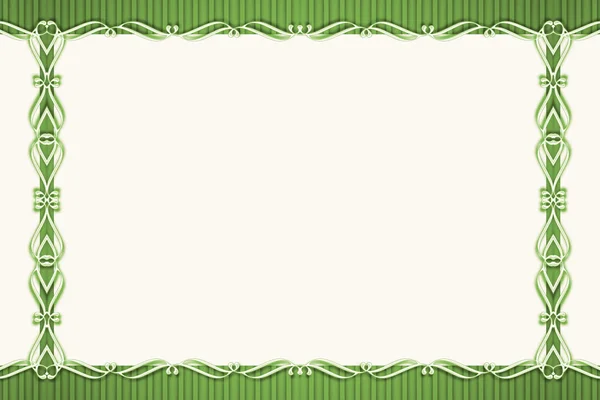 Verde abstrato com ornamento e fundo de papelão — Fotografia de Stock