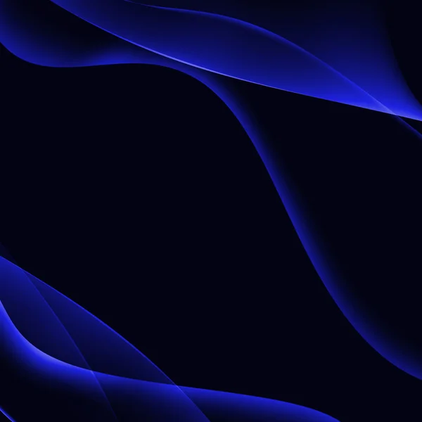 Modrý abstrakt vlnité na tmavém pozadí — Stock fotografie