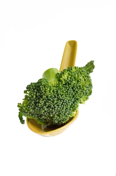 Broccoli vegetali isolati su bianco — Foto Stock