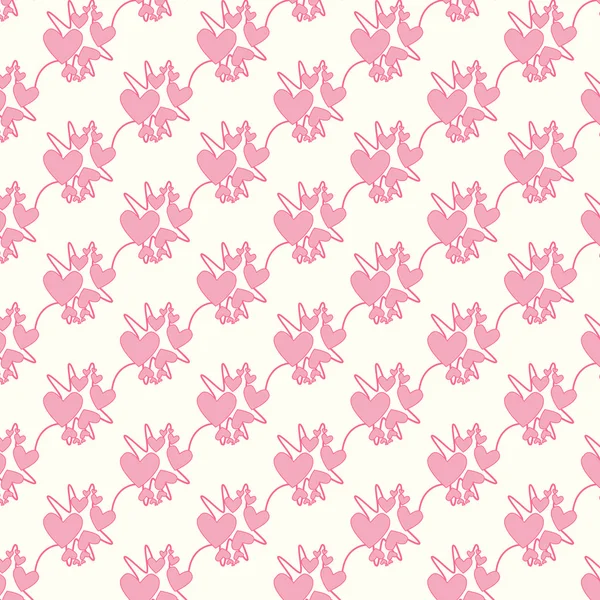 Abstrakte nahtlose rosa Herz Vektor Hintergrund — Stockvektor