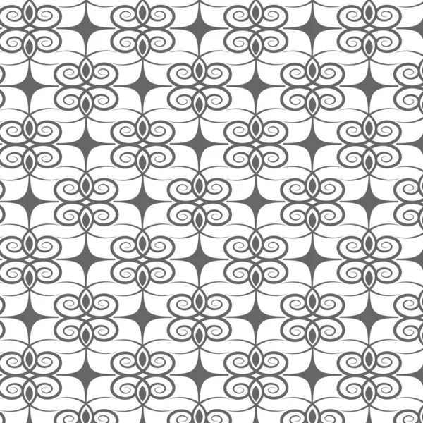 Linee astratte piastrelle curve modello monocromatico senza soluzione di continuità vettore ba — Vettoriale Stock