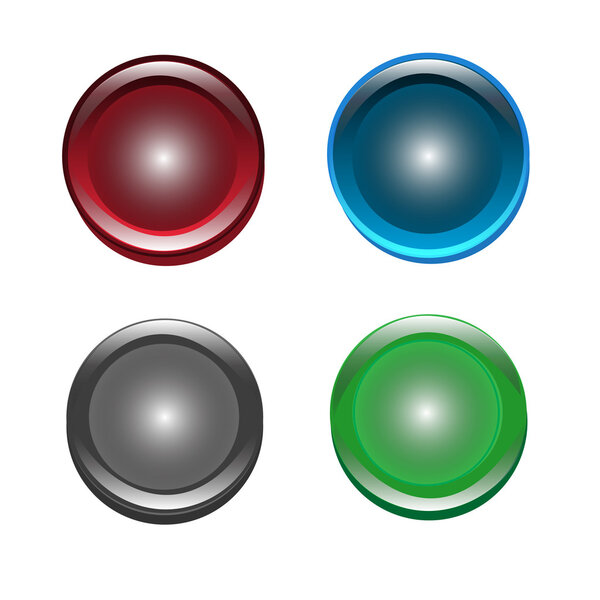 set of icon circle button illustration